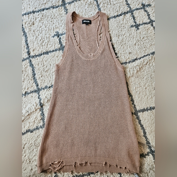 SER.O.YA Sweater Vest Mini Dress With Distressed Edges Large - Picture 2 of 6